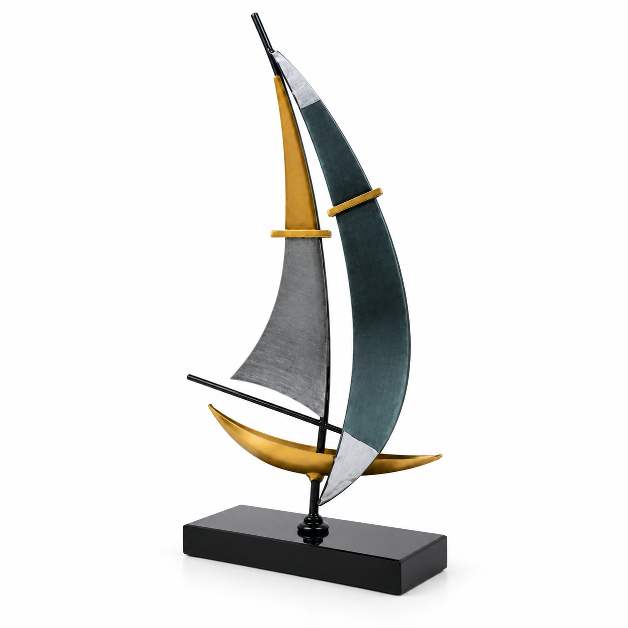 shangju metallic abstract sailboat sculpture shangju metallic abstract sailboat sculpture